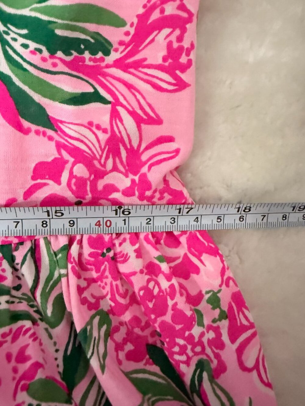 NWT Lilly Pulitzer Geanna Floral Tiered Cotton Dress Pink Green Size M - Picture 11 of 14